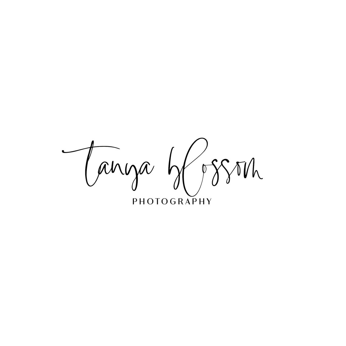 Tanya Blossom Photography Elegant Minimal Flowing Script Logo Poster - Image 2