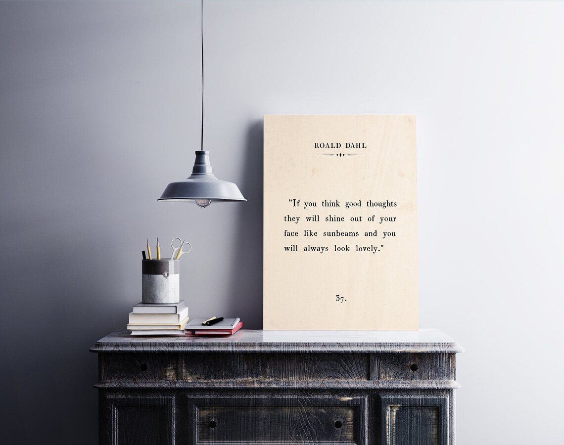Roald Dahl Quote Print, Vintage Book Wall Art - Image 2