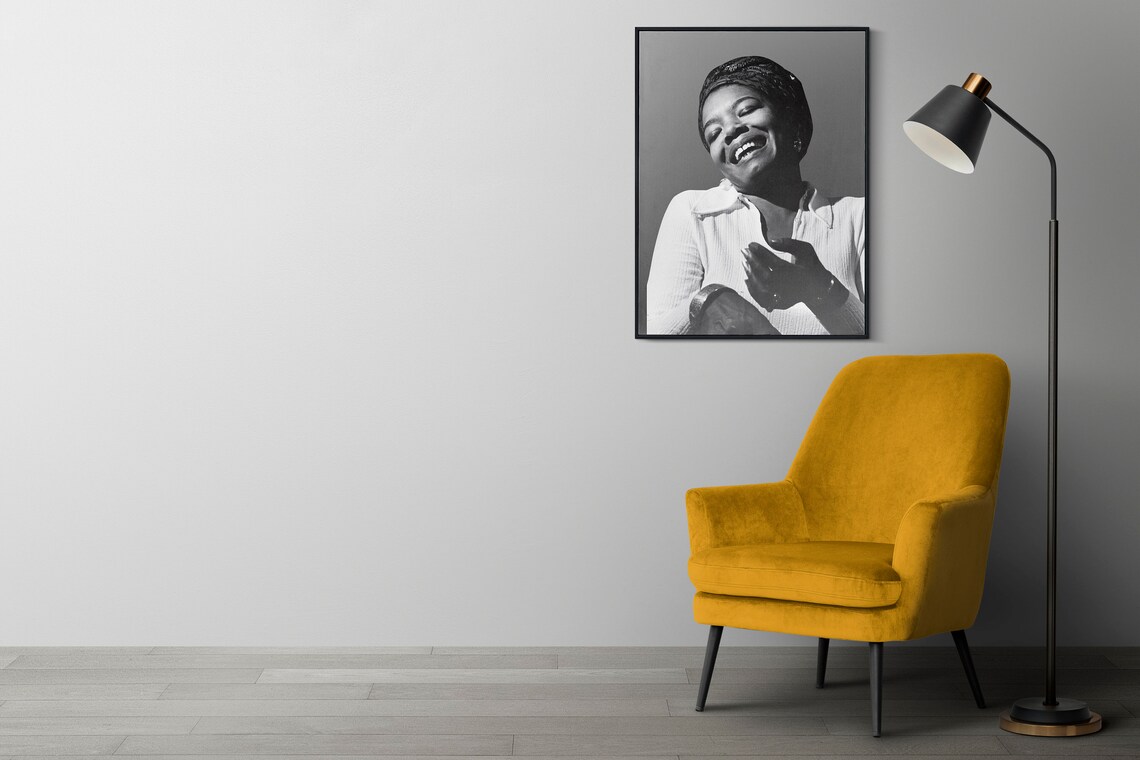 Maya Angelou Vintage Black-And-White Art Print - Image 3
