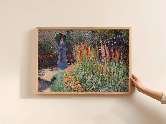 Claude Monet Vintage Flower Garden Art Print