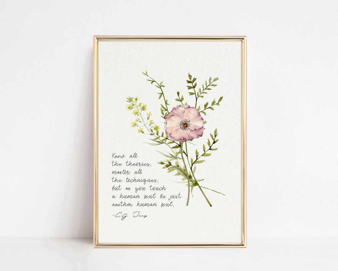 Carl Jung Quote, Psychology Quote Art Print