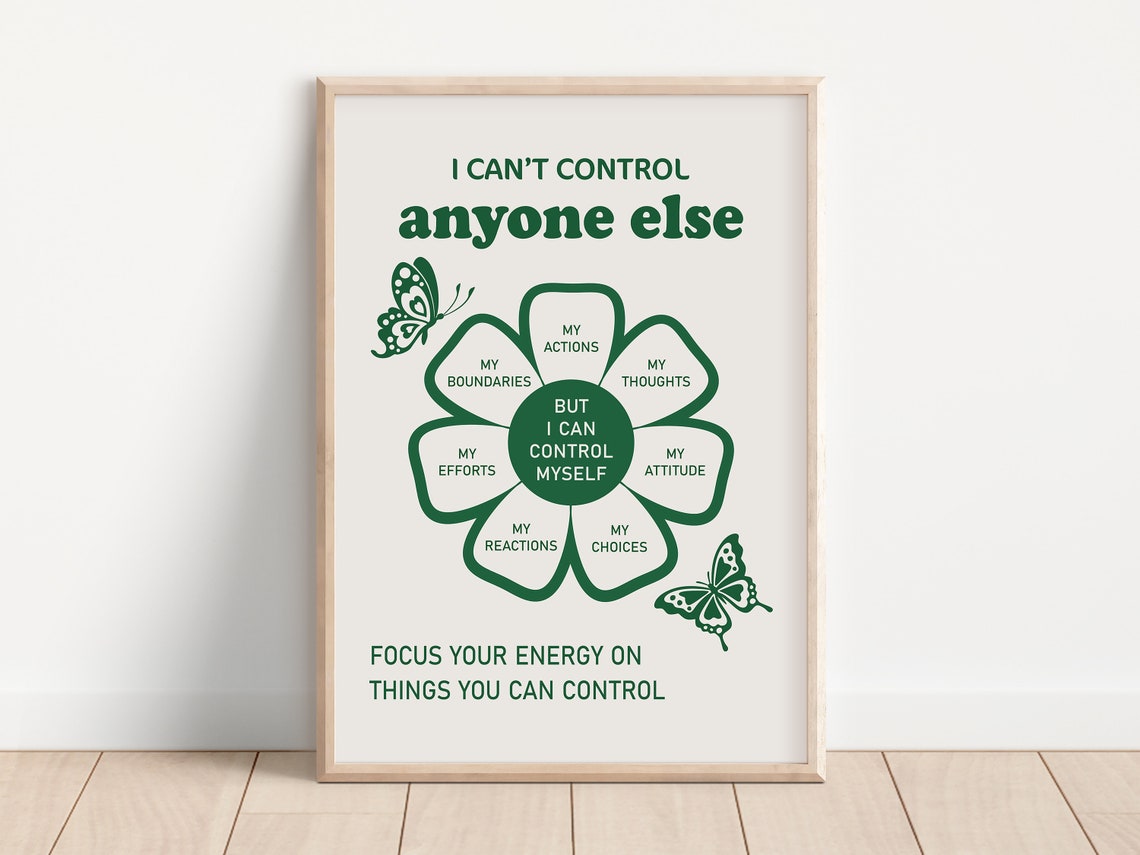 I Cant Control Anyone Else Focus Energy on Things I Can Control Poster