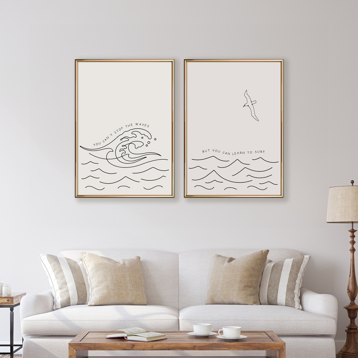 You Can't Stop The Waves, Learn To Surf Art Print