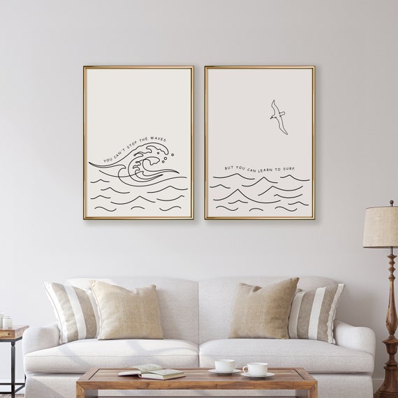 You Can't Stop The Waves, Learn To Surf Art Print