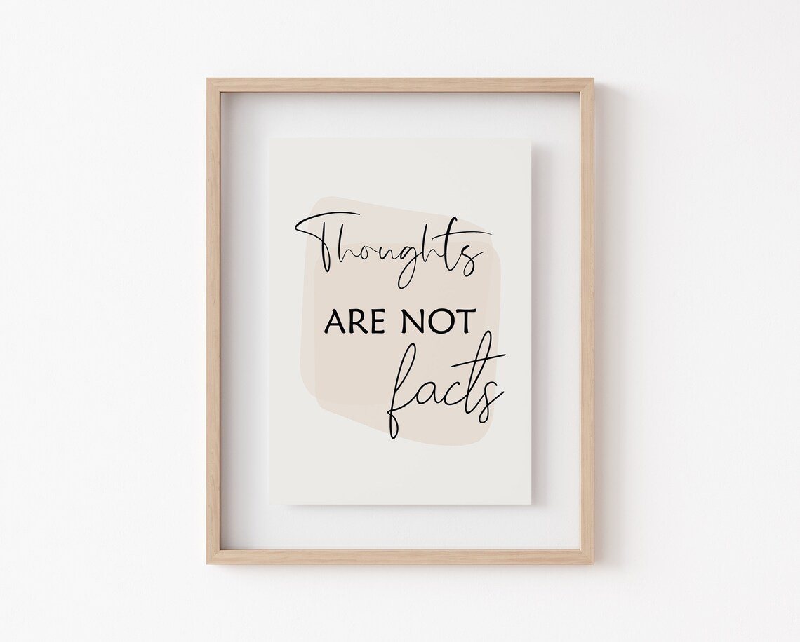 Thoughts Are Not Facts Poster, Therapy Office Art - Image 2