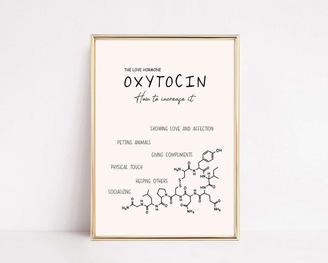 Oxytocin Love Hormone Molecule How to Increase It Science Poster