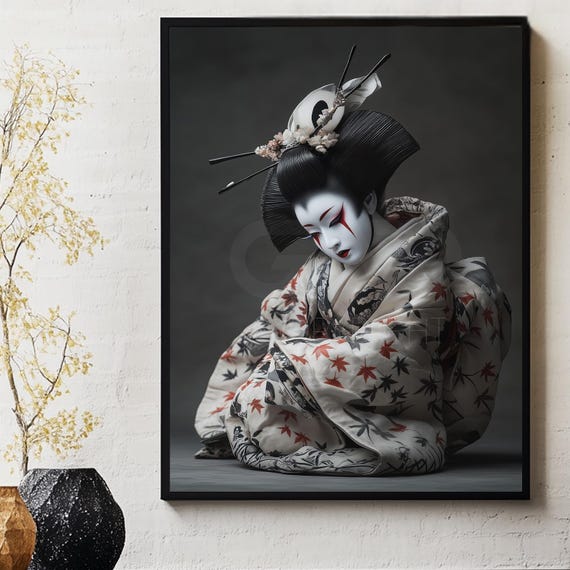 Oiran Japanese Poster Print, Zen Japan Culture