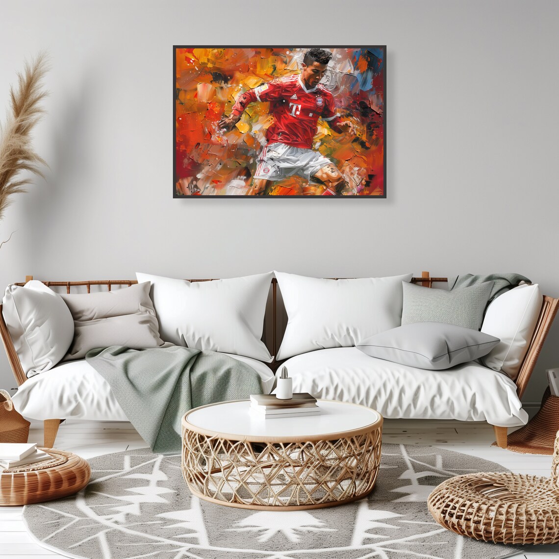 Cristiano Ronaldo Bayern Munich Action Painting Soccer Poster - Image 2