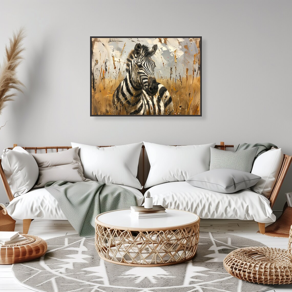 Abstract Zebra Art Print, African Wildlife Decor - Image 2