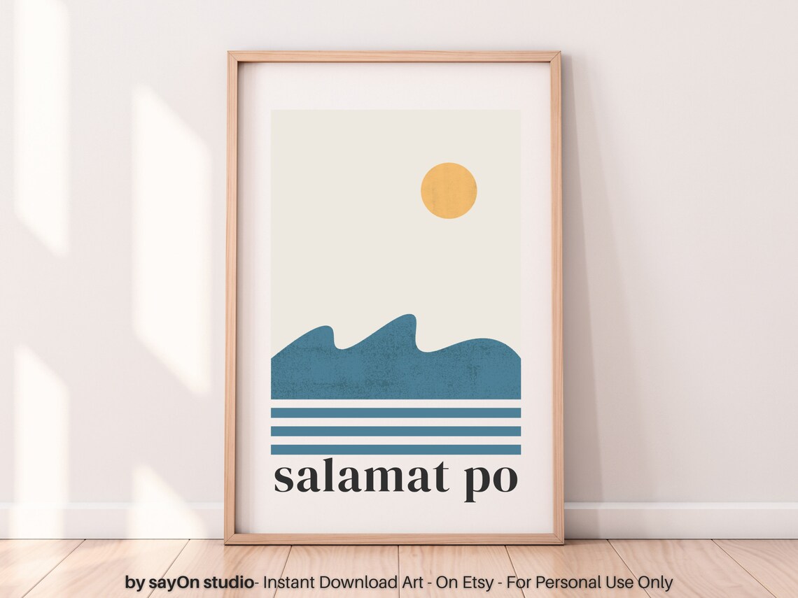 Filipino Thank You Poster Salamat Po Wall Art Easy Of Filipino Culture Decor