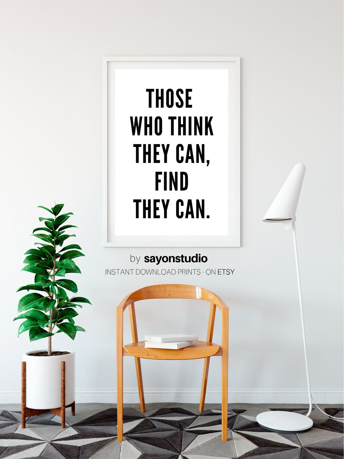 Those Who Think They Can Find They Can Bold Black Sans Motivational Poster - Image 3