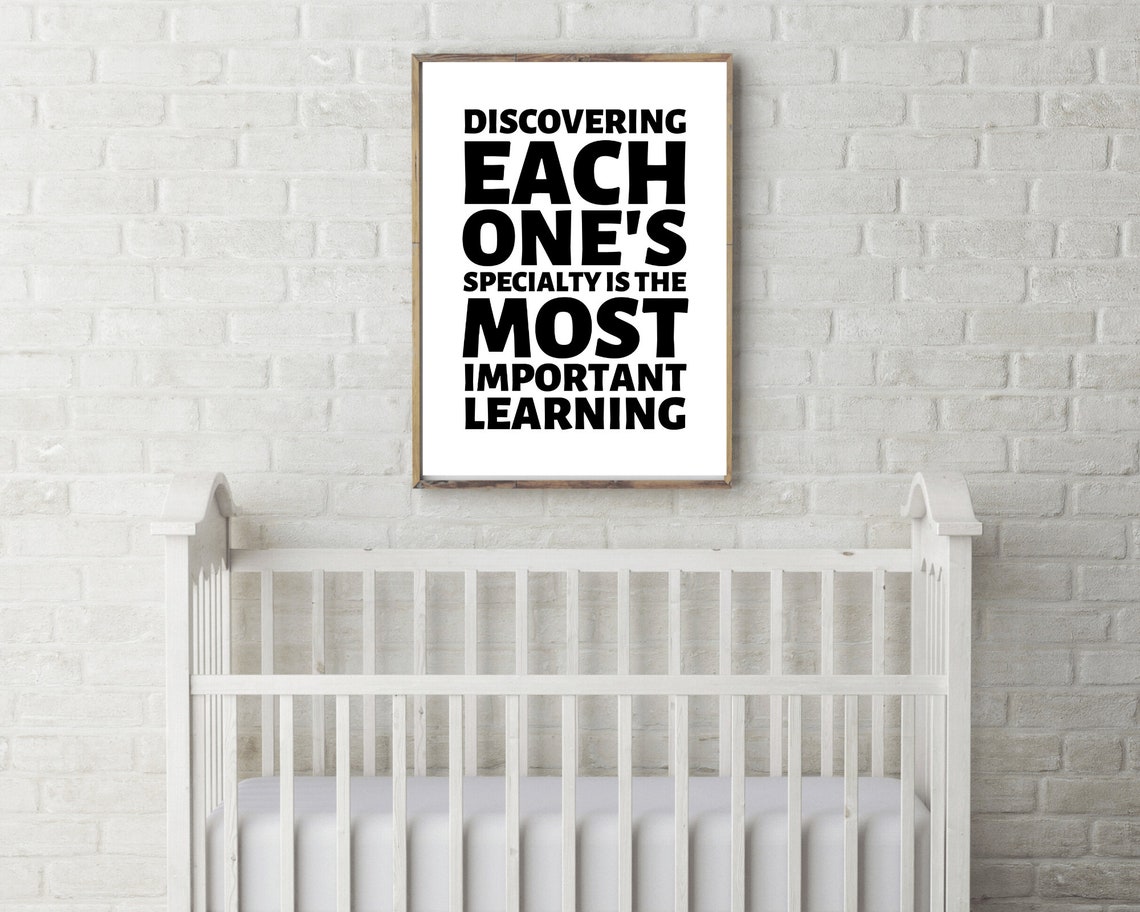 Mister Rogers Discovering Each Ones Specialty Quote Black Print Poster - Image 2