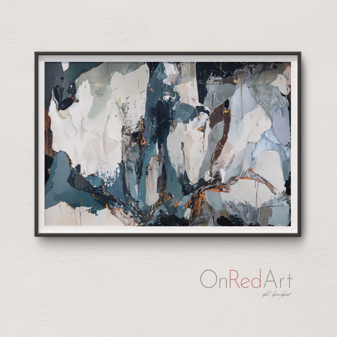 Untitled Abstract Expressionist Wall Art Modern Painting Print