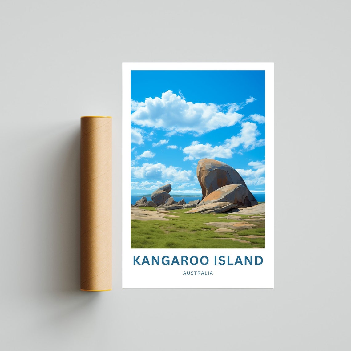 Personalized Kangaroo Island Travel Print Kangaroo Island Poster Australia Wall Art Framed Present Gift Australia Present - Image 4