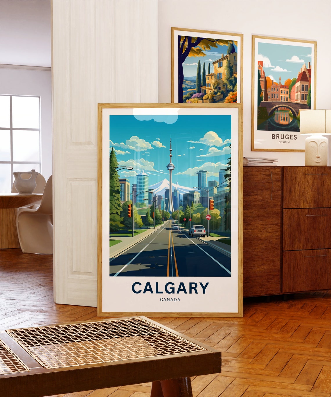 Calgary Canada Downtown Skyline Tower Mountain Street Poster - Image 5