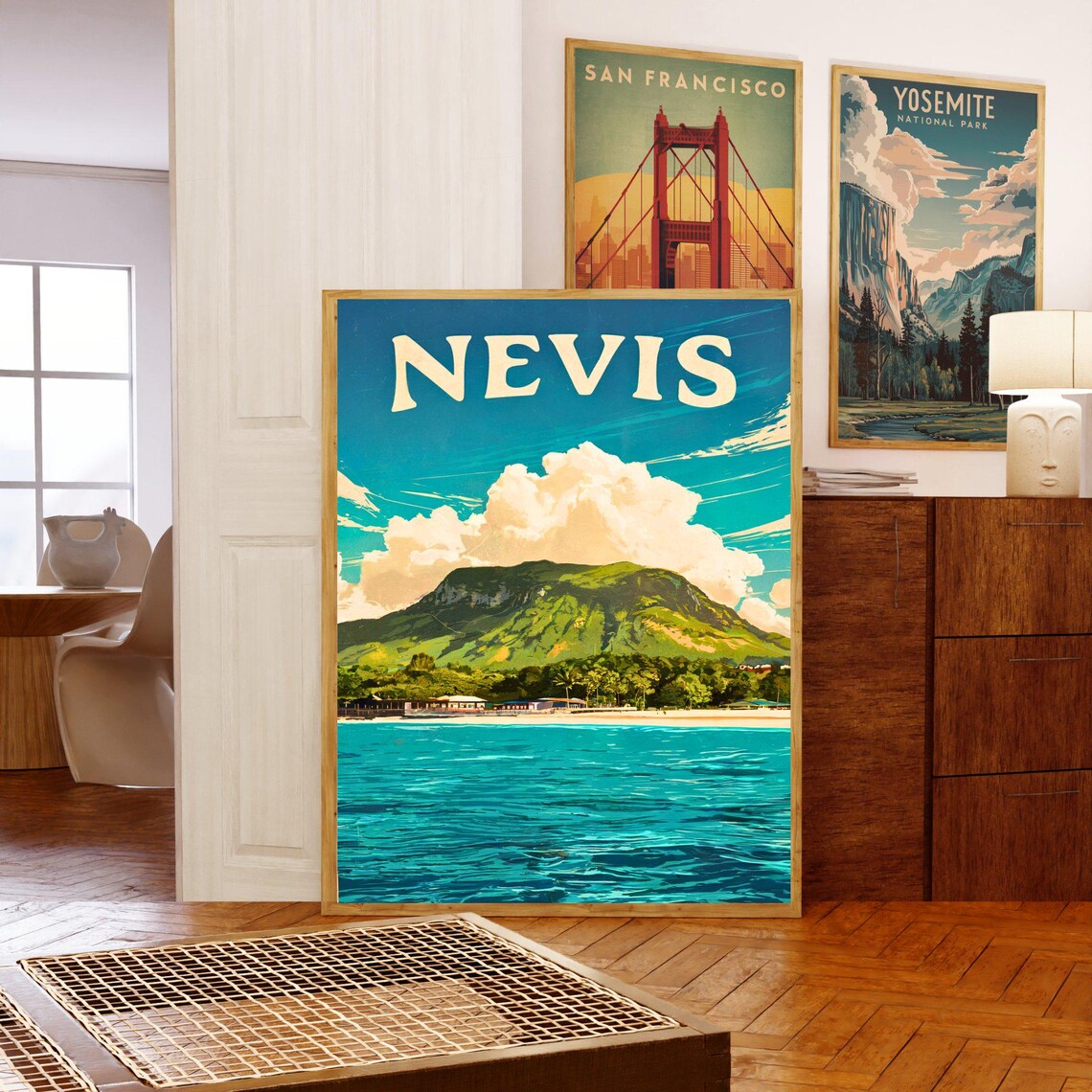 Nevis Vintage Travel Poster, Caribbean Island Art Print - Image 3