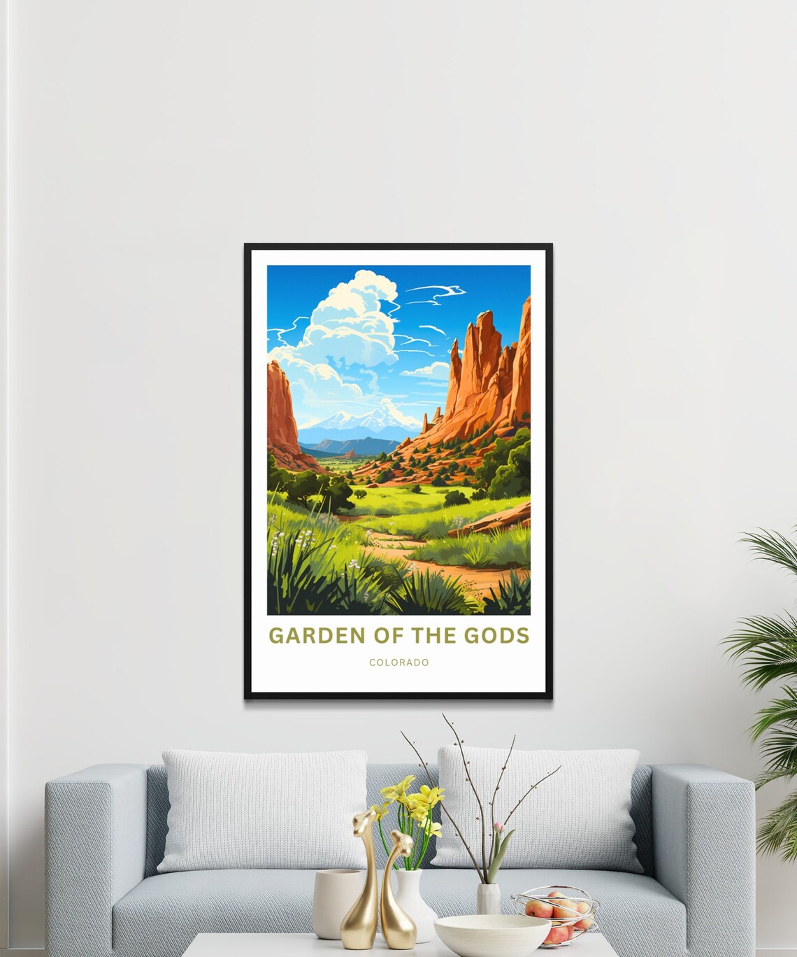 Garden of the Gods Personalized Poster with Pikes Peak Red Rocks - Image 3