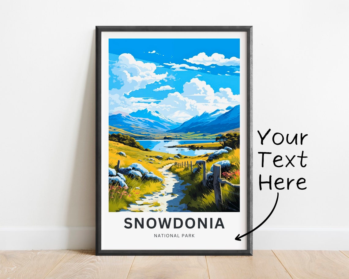 Personalized Snowdonia National Park Wales Mountain Art Poster