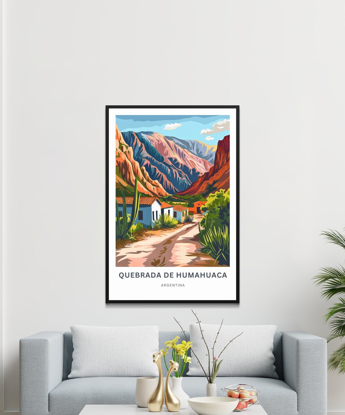 Quebrada de Humahuaca Argentina Colorful Mountains Village Poster - Image 3