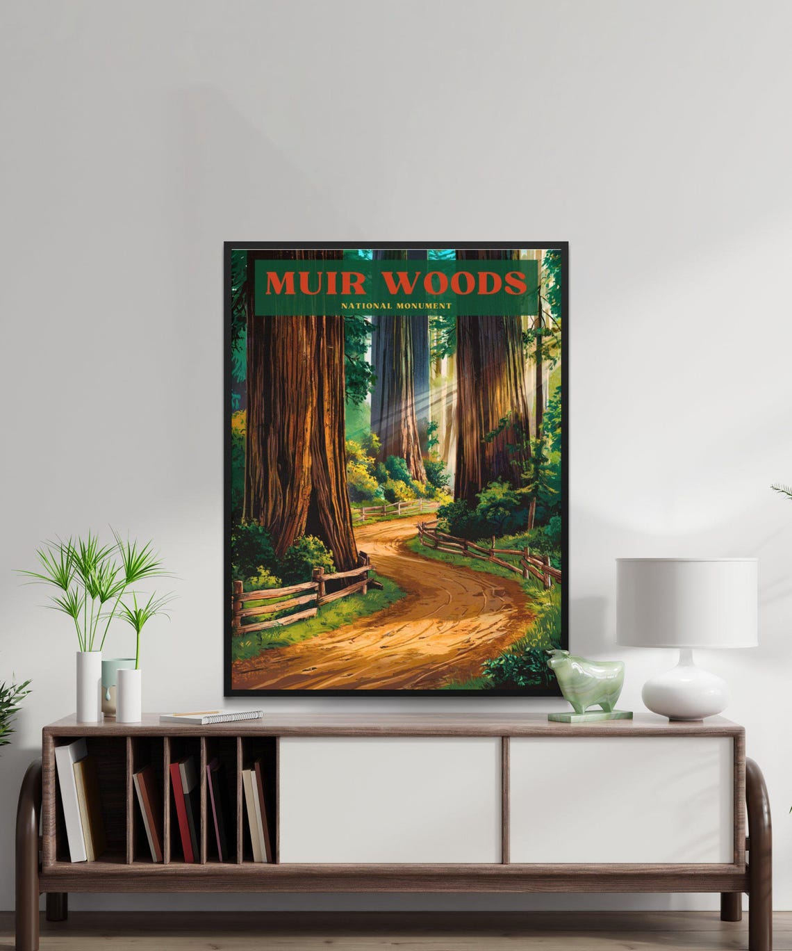 Muir Woods National Monument Giant Redwoods Trail Art Poster - Image 3