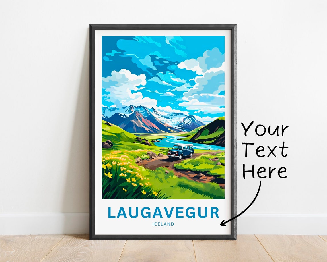 Laugavegur Iceland Personalized Off Road Highland Trail Poster