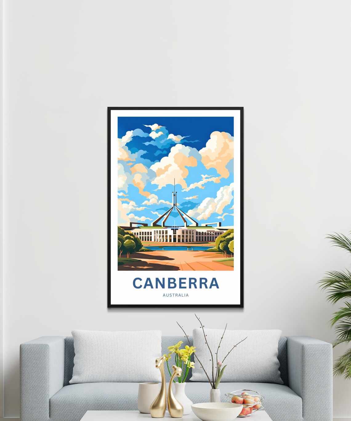Canberra Australia Parliament House Personalized Travel Poster - Image 3