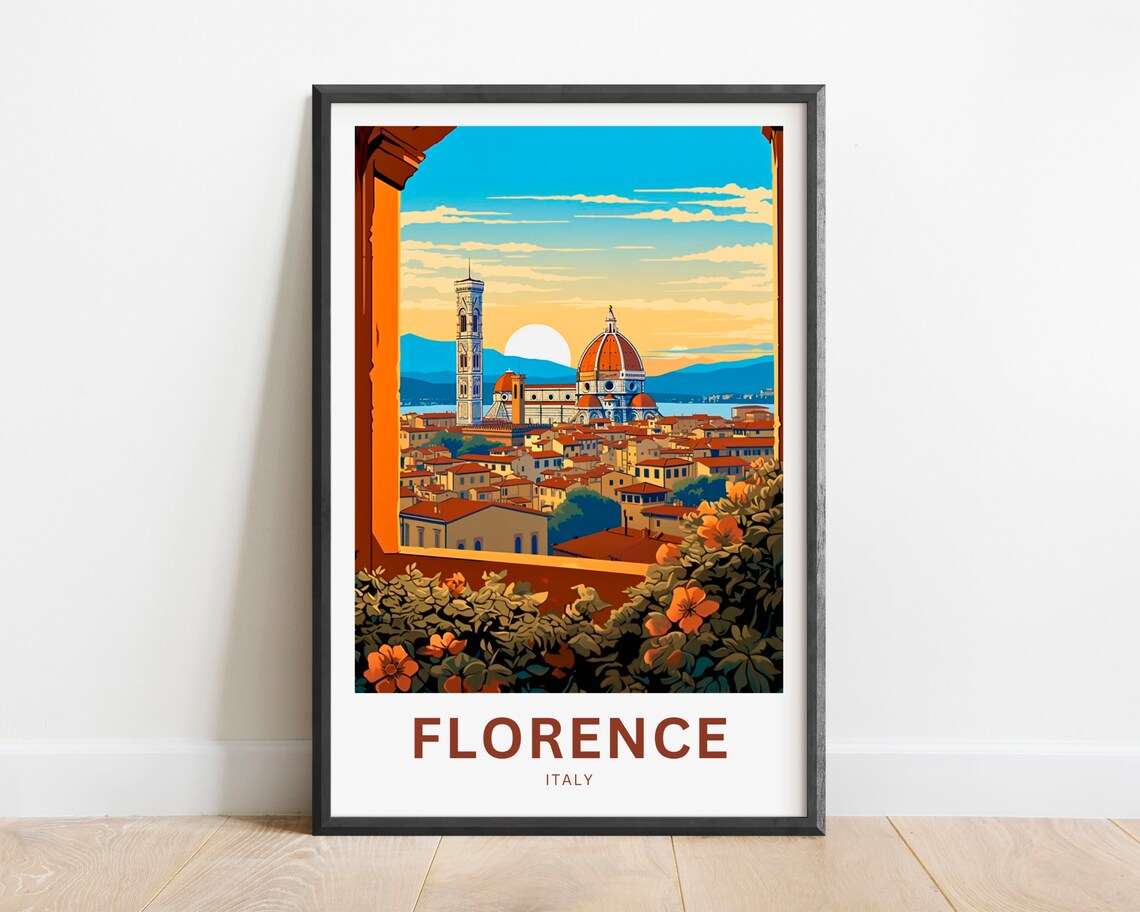 Florence Italy Present Travel Poster - Image 3