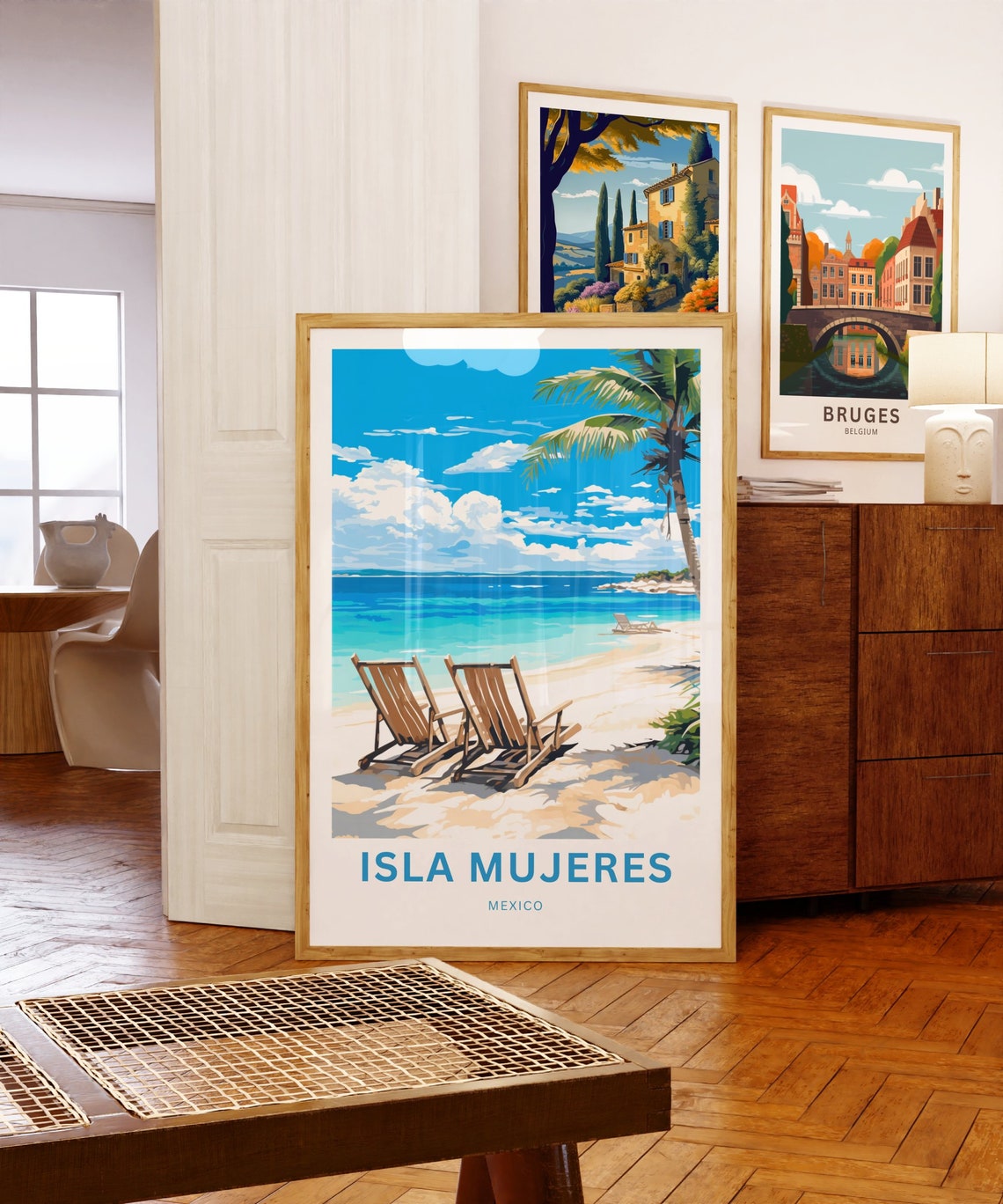 Isla Mujeres Travel Print Isla Mujeres Poster Mexico Wall Art Framed Present Gift Mexico Present - Image 5