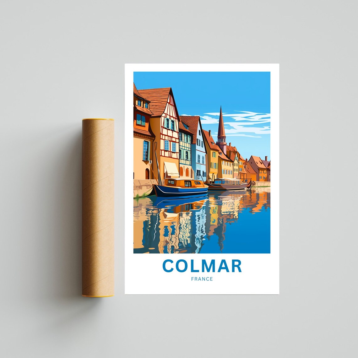 Colmar France Little Venice Canal Half Timbered Houses Poster - Image 4