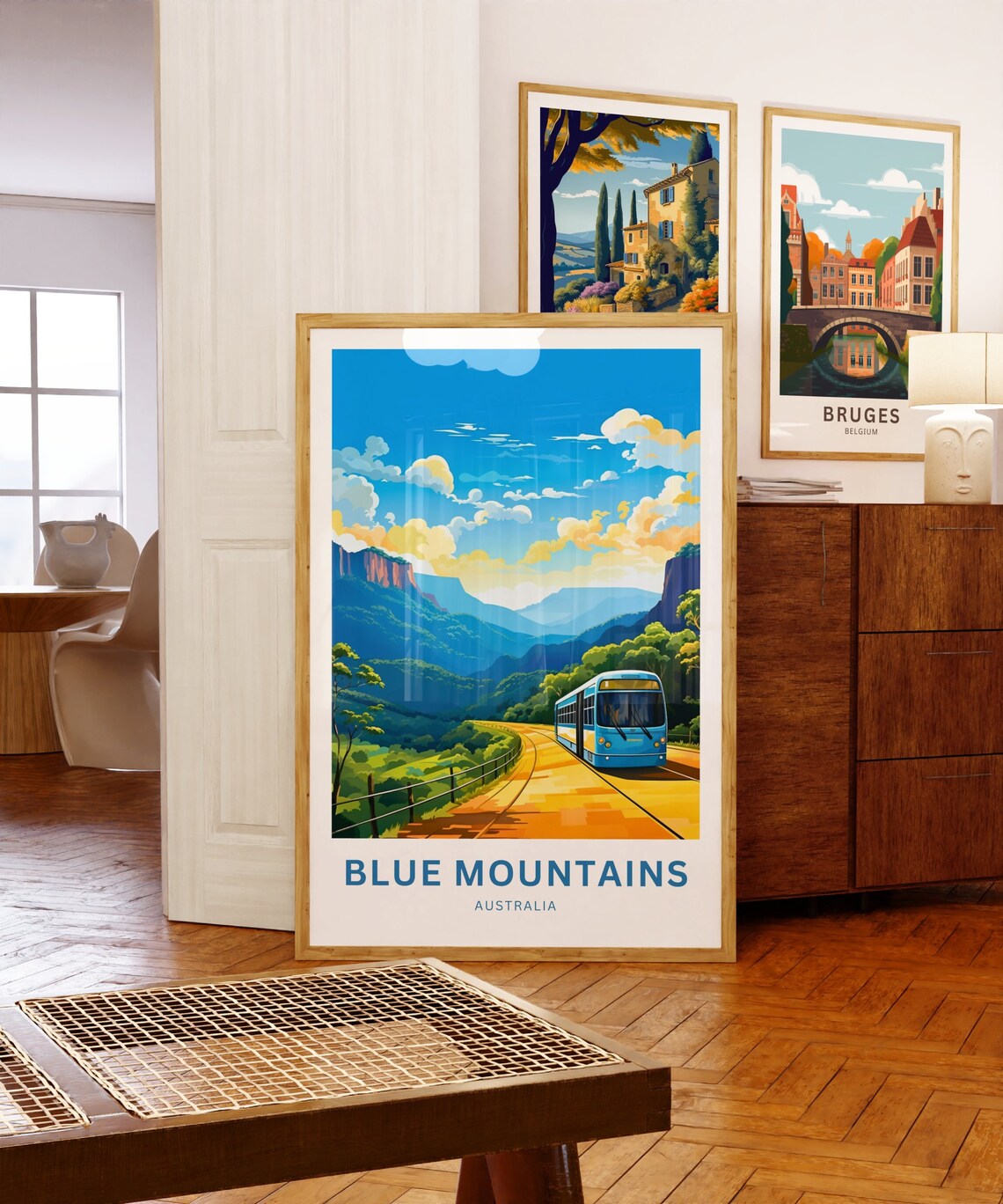 Blue Mountains Australia Mountain Road Bus Tour Custom Text Poster - Image 5