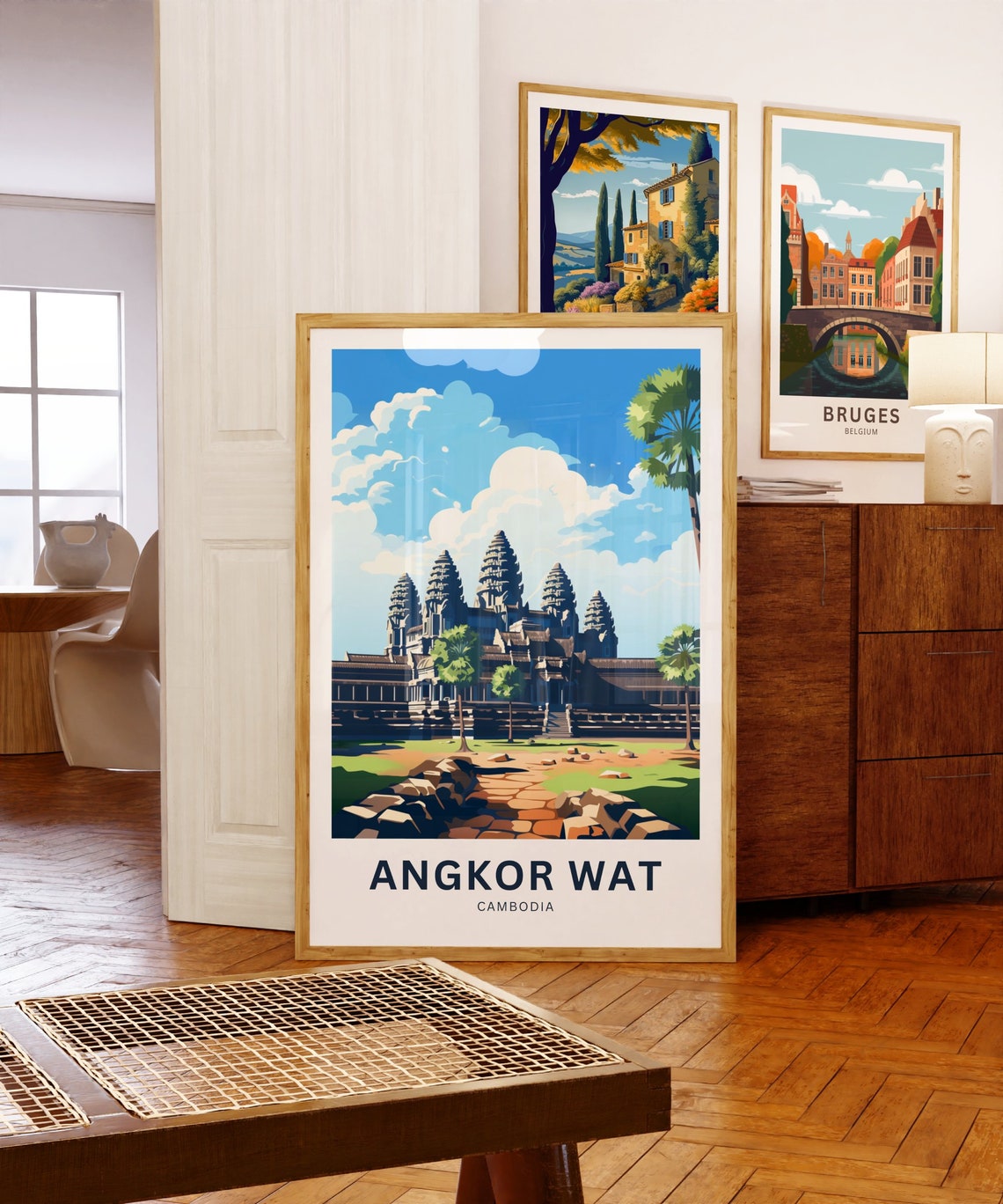 Angkor Wat Cambodia Ancient Temple Towers Custom Travel Poster - Image 5