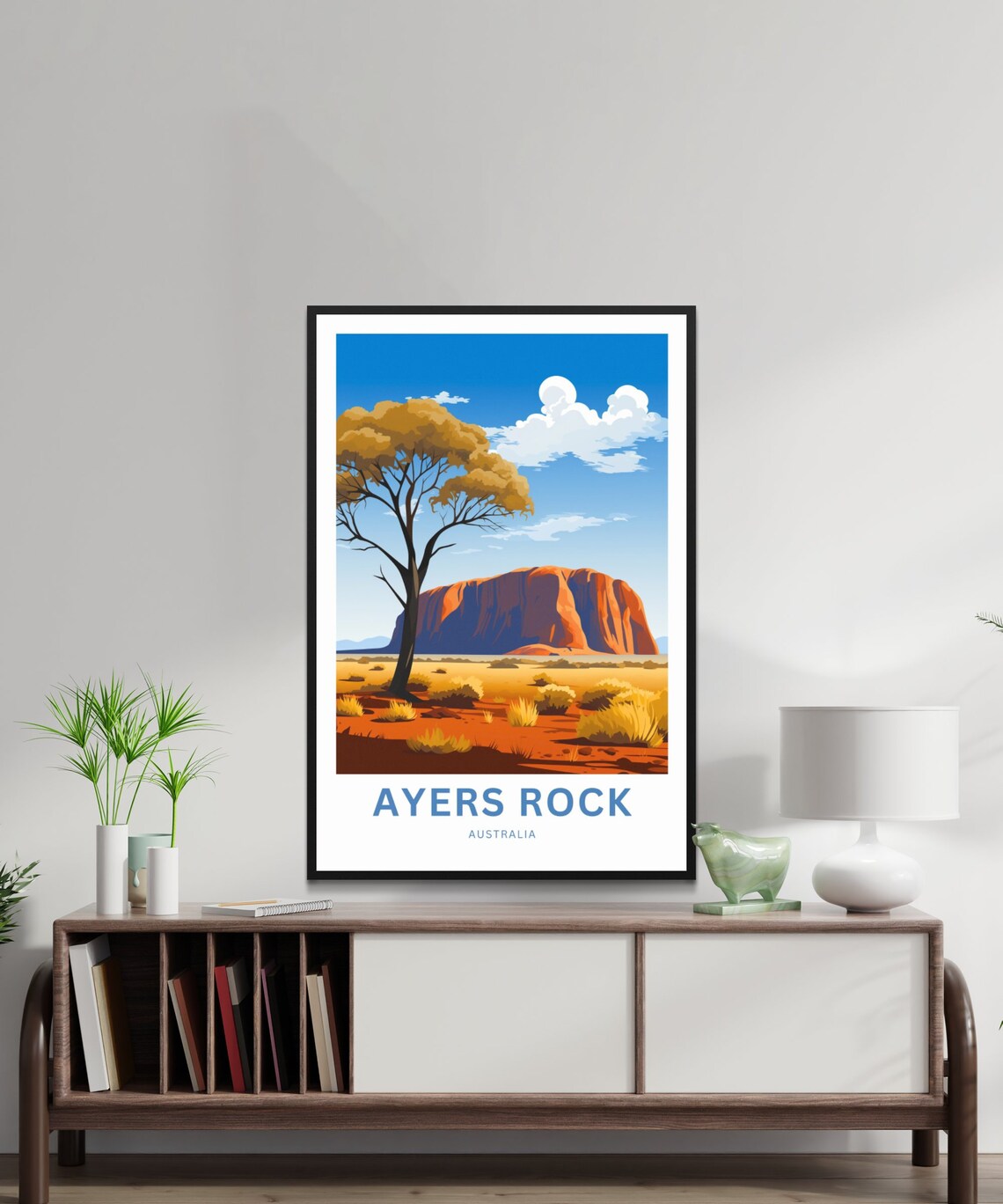 Ayers Rock Australia Red Desert Monolith Outback Custom Travel Poster - Image 2