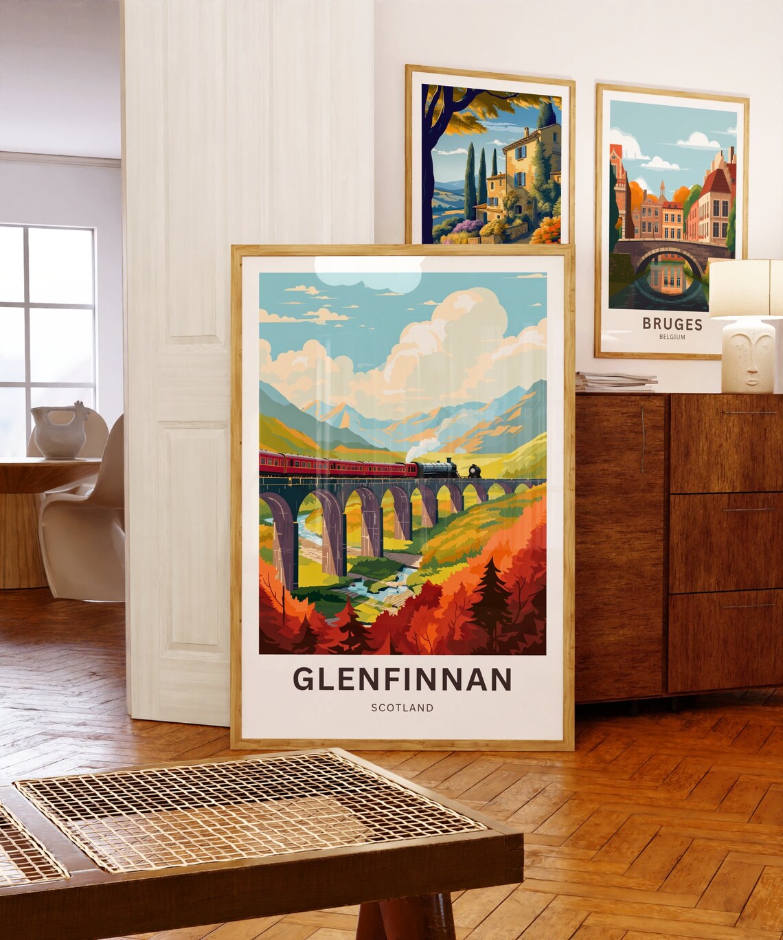 Glenfinnan Scotland Autumn Colors Steam Train Viaduct Travel Poster - Image 5