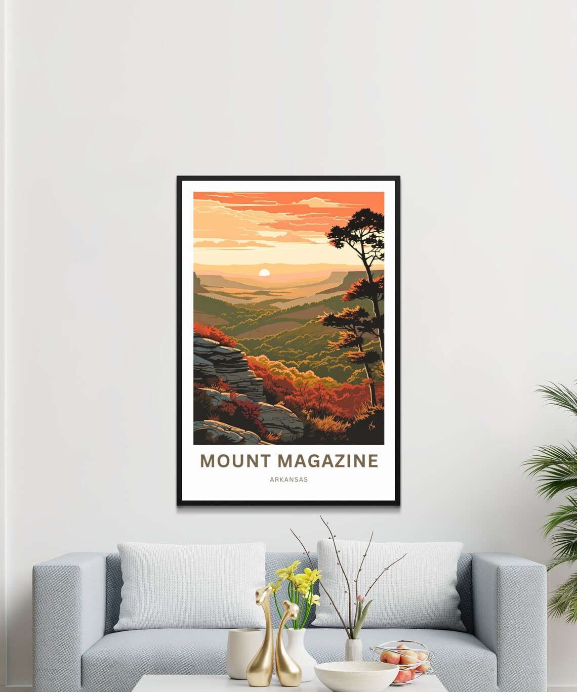 Mount Magazine Arkansas Sunset Valley Overlook Travel Poster - Image 3