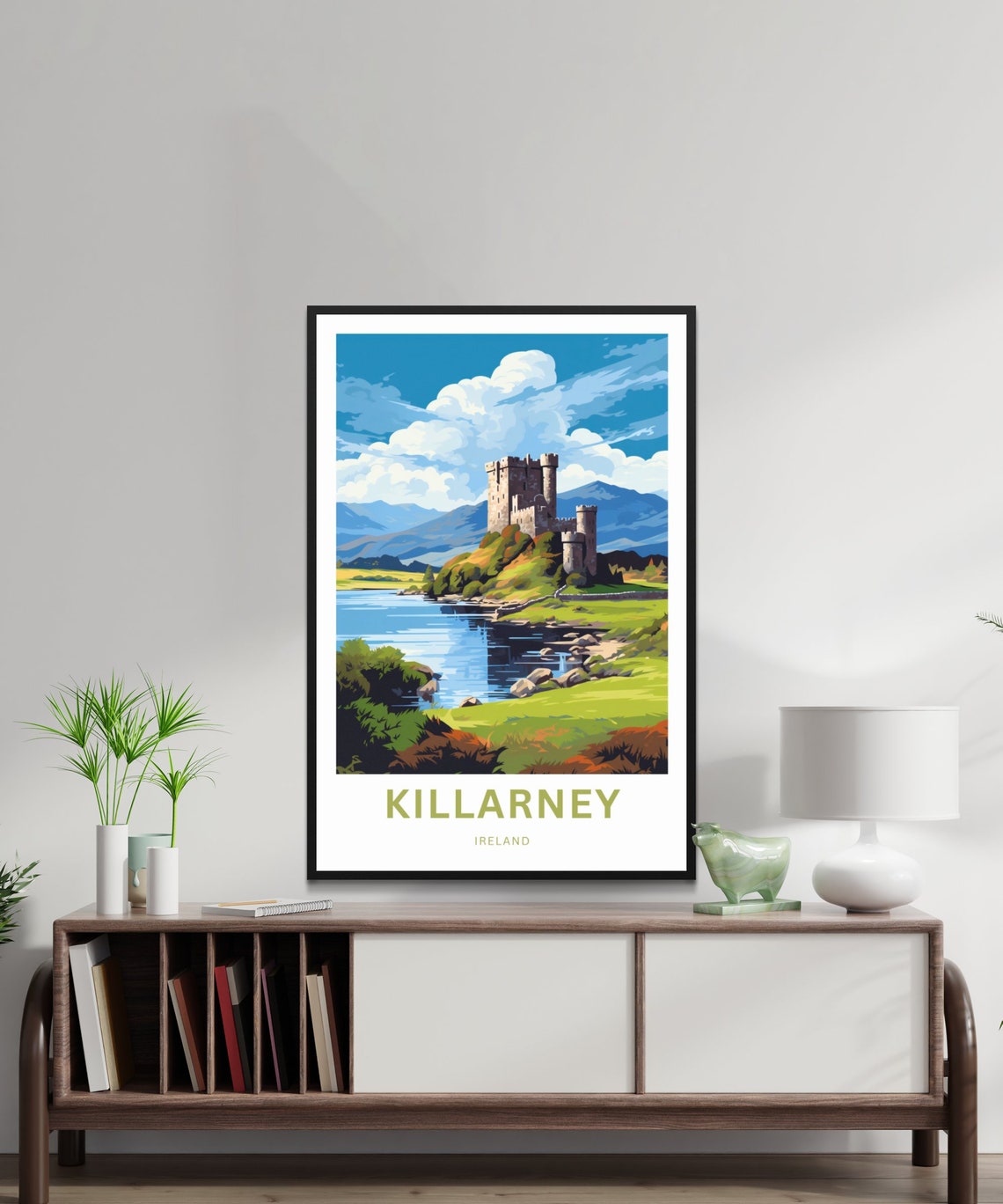 Killarney Ireland Castle Lake Serene Personalized Travel Poster - Image 2