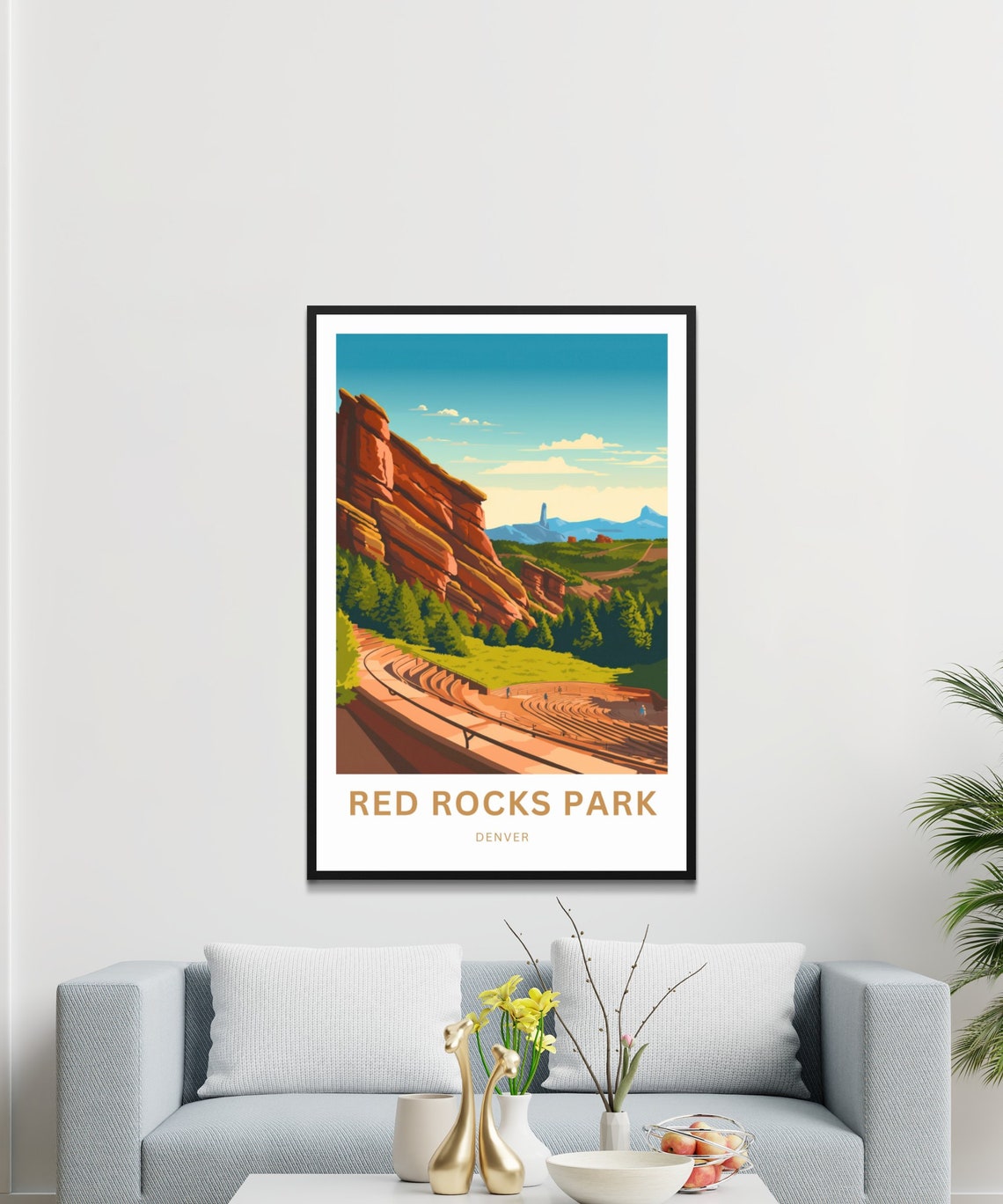 Red Rocks Park Denver Amphitheatre Red Sandstone Cliffs Art Poster - Image 3