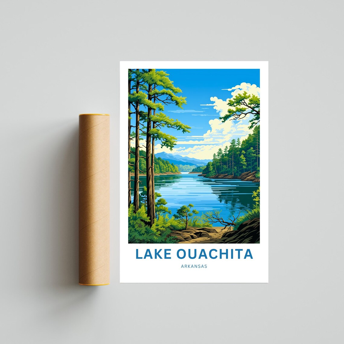Lake Ouachita Travel Poster, Arkansas Wall Art - Image 4