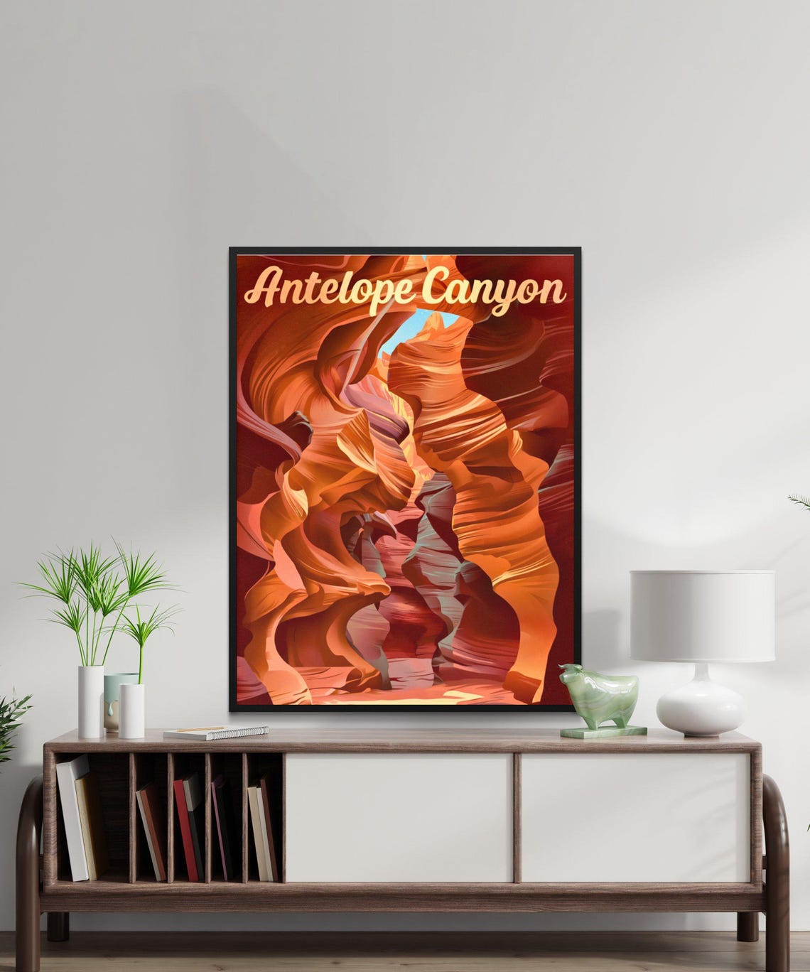 Antelope Canyon Vintage Travel Poster Antelope Canyon Print Arizona Wall Art Framed Present Gift Arizona Present - Image 2