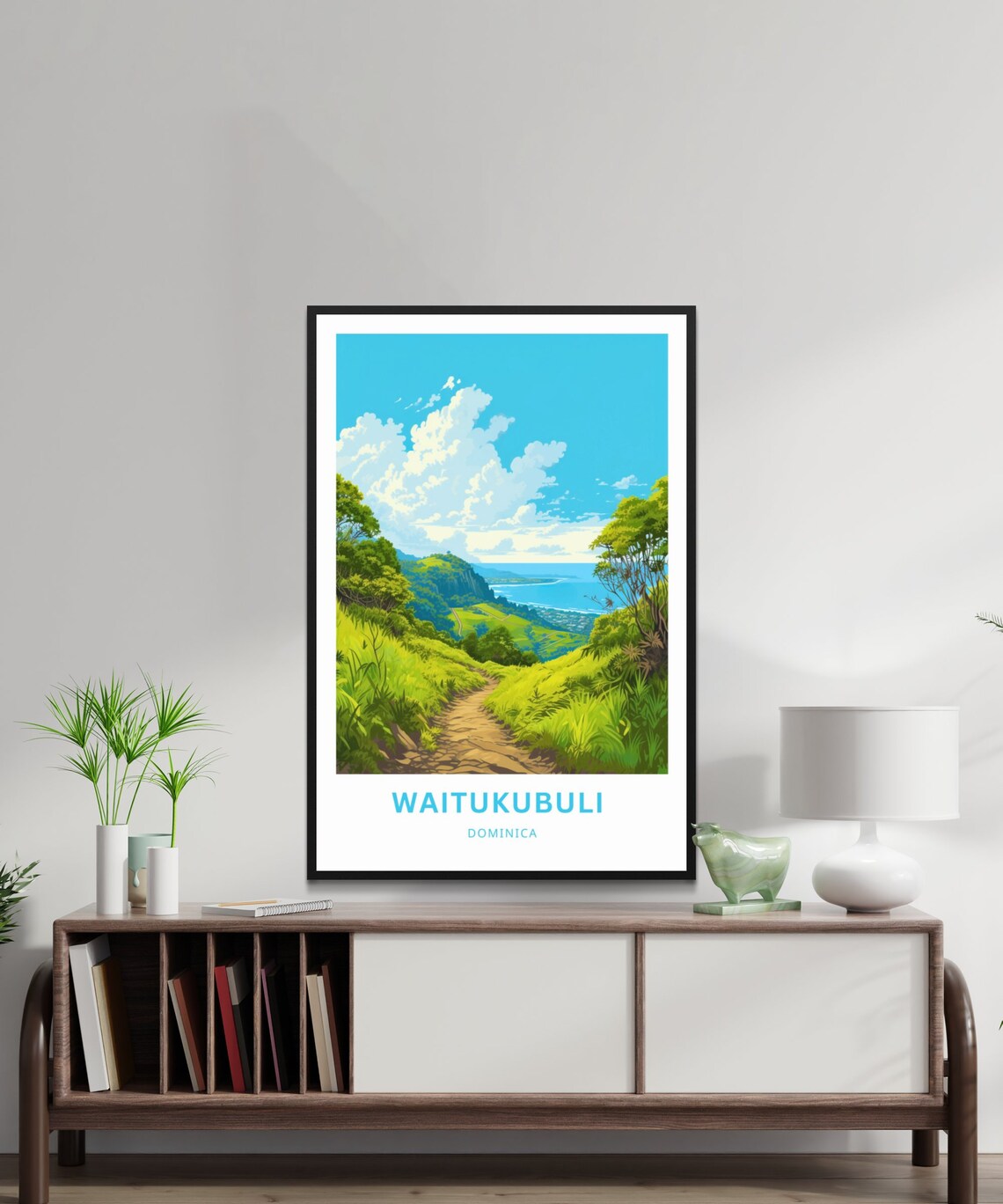 Waitukubuli Dominica Green Valley Coastal Trail View Travel Poster - Image 2