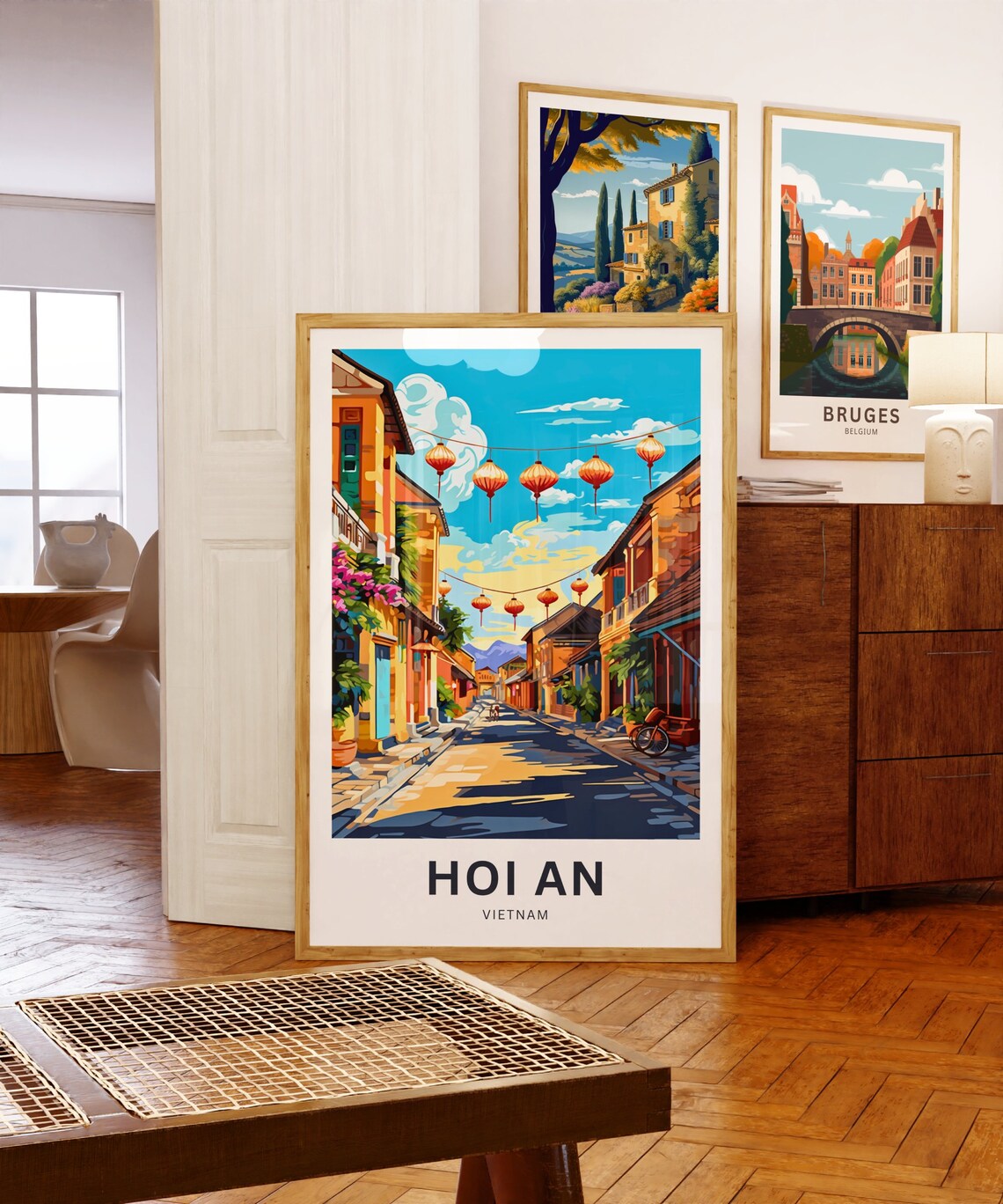 Hoi An Vietnam Lantern Street Old Town Personalized Travel Poster - Image 5