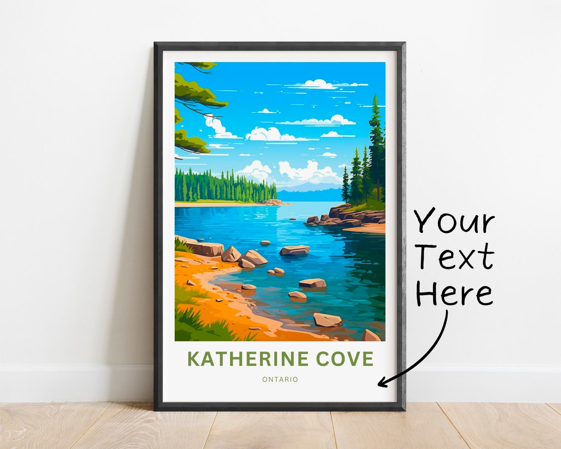 Personalized Katherine Cove Ontario Sandy Beach Bay Gift Poster