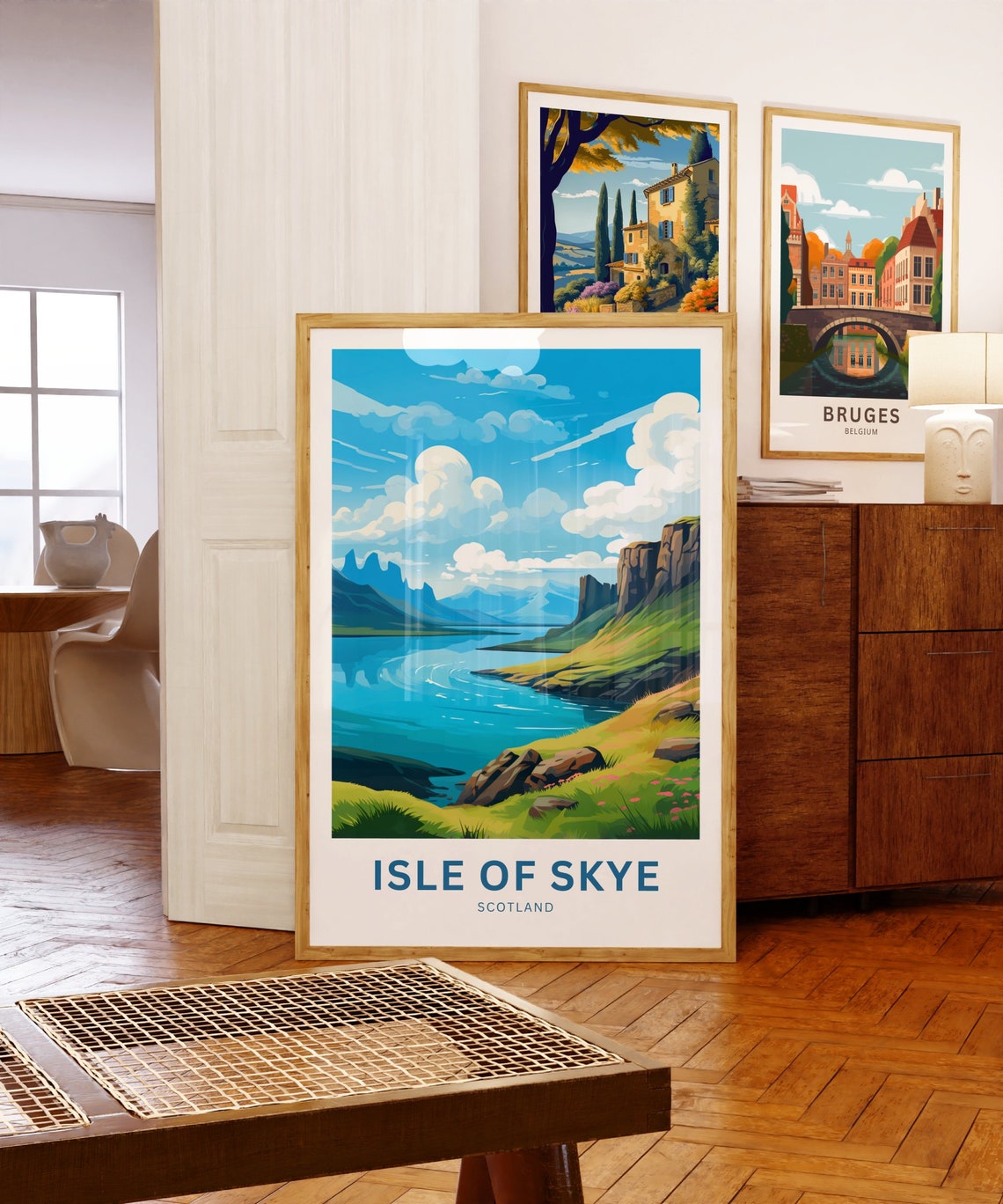 Isle of Skye Scotland Coastal Cliffs Personalized Text Poster - Image 5