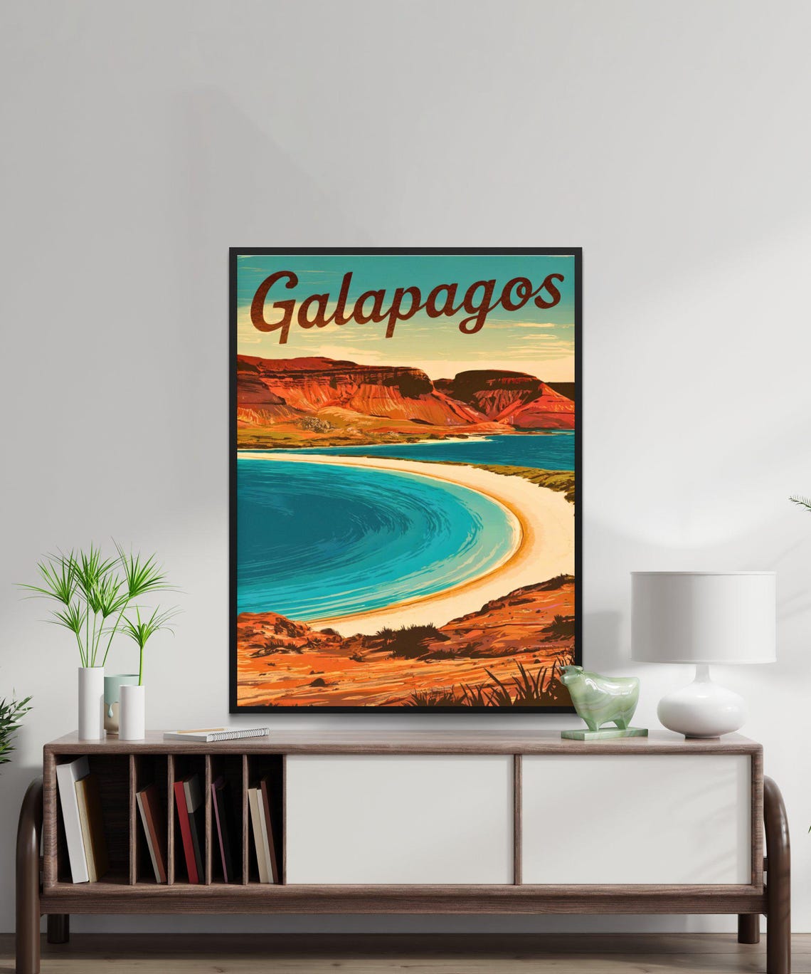 Galapagos Vintage Travel Poster Galapagos Print Ecuador Wall Art Framed Present Gift Pacific Ocean Present - Image 4
