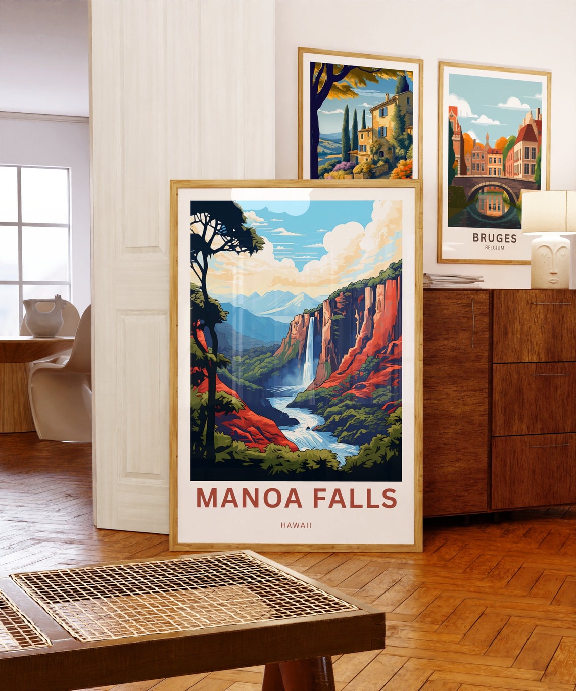 Personalized Manoa Falls Hawaii Waterfall Custom Tropical Poster - Image 5