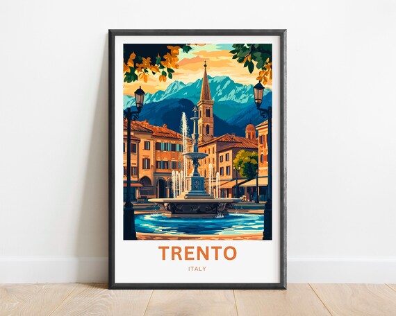 Trento Travel Poster, Italy Wall Art