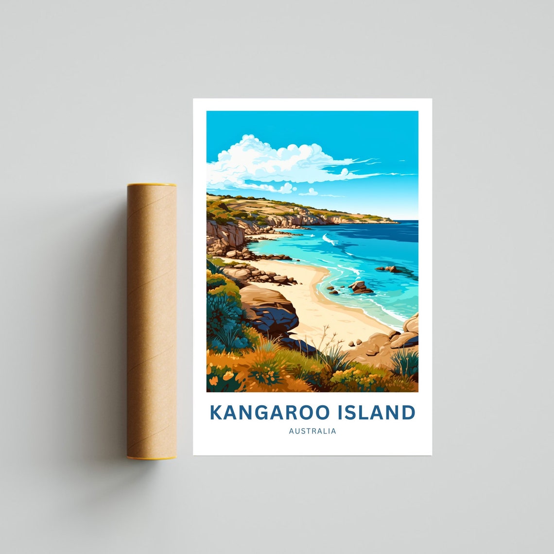 Kangaroo Island Travel Print Kangaroo Island Poster Australia Wall Art Framed Present Gift Australia Present - Image 4