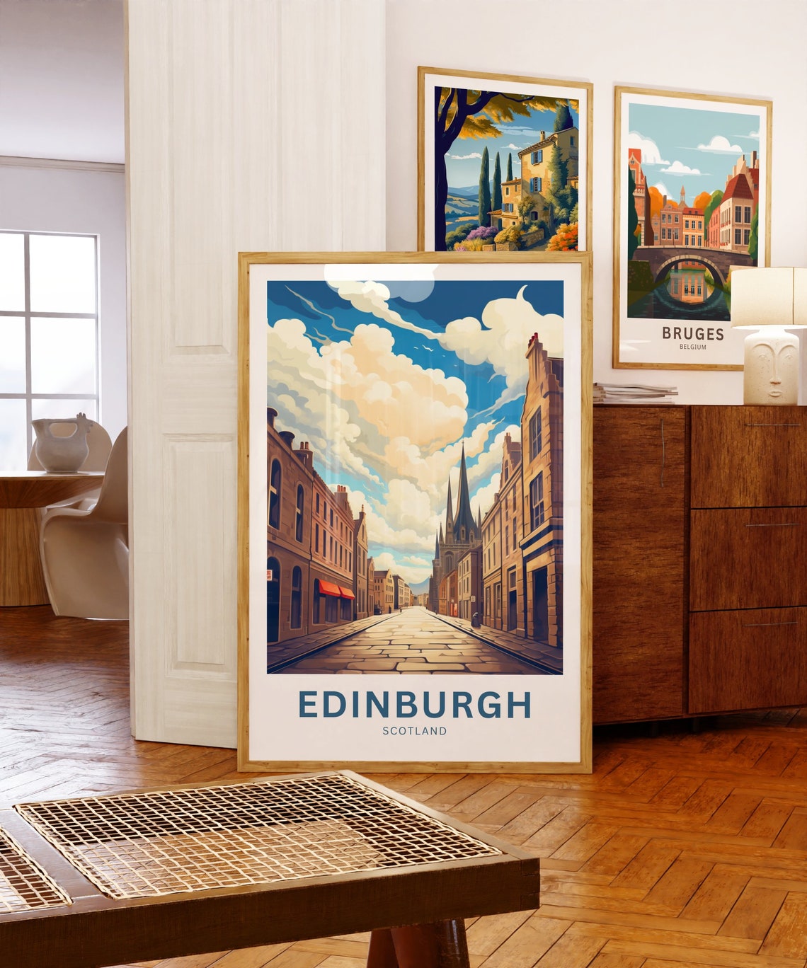 Personalized Edinburgh Scotland Historic Royal Mile View Poster - Image 5