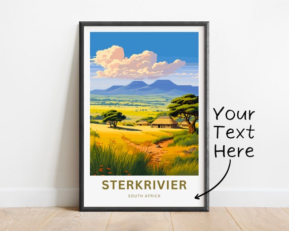 Personalized Sterkrivier Print Sterkrivier Poster South Africa Wall Art Framed Present Gift South Africa Present