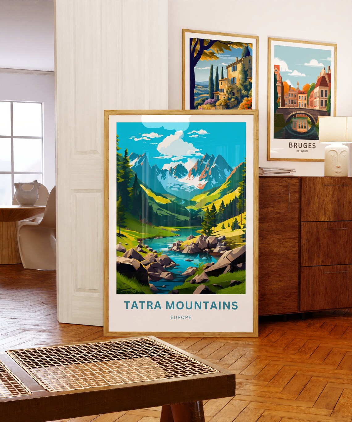 Tatra Mountains Europe Alpine River Valley Peaks Travel Poster - Image 5