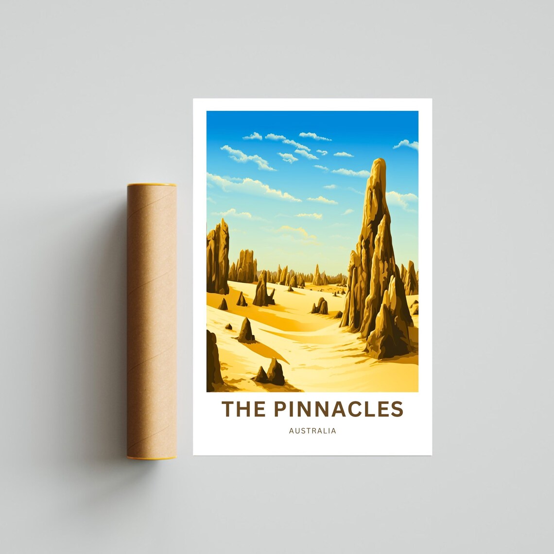 The Pinnacles Australia Desert Limestone Spires Travel Poster - Image 4